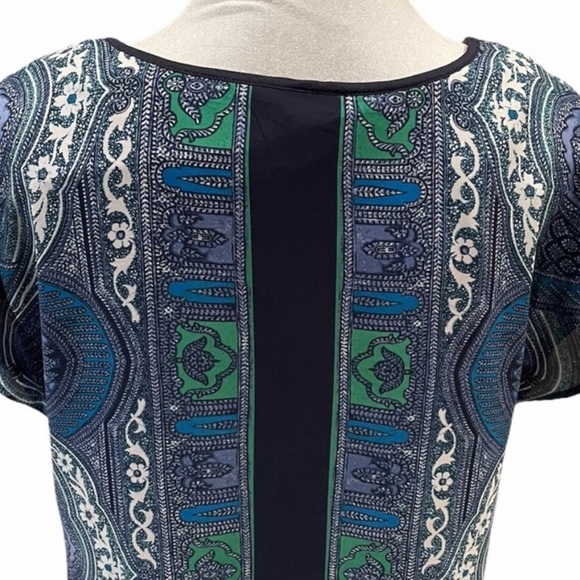 Kut from the Kloth abstract print pullover short sleeve stretch dress size 8 - Picture 5 of 14